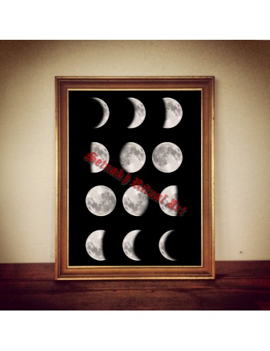 Moon print, phases of the...