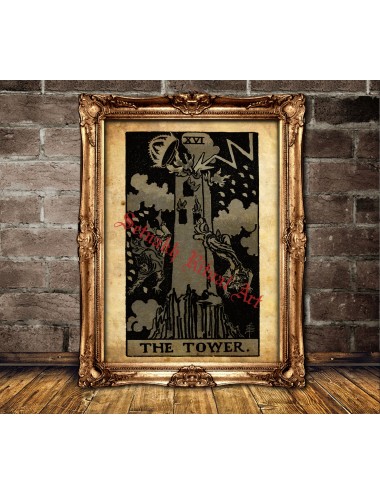 The Tower Tarot print,...