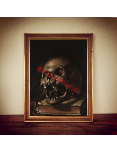 Skull art, Vanitas print,...